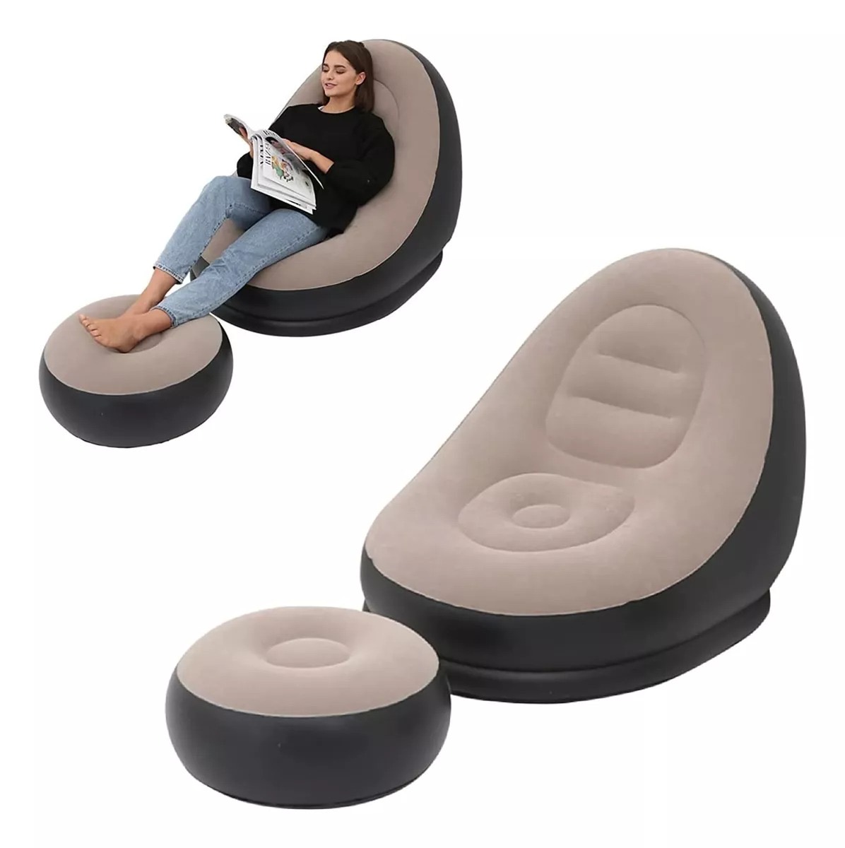 Sillón Inflable Puff Cómodo 🛋️ - ¡Descanso a tu alcance! 4
