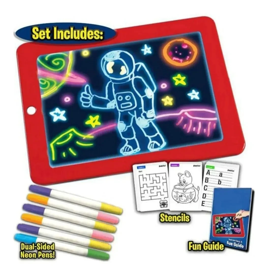 Magic Pad Con Luz Led + Marcadores