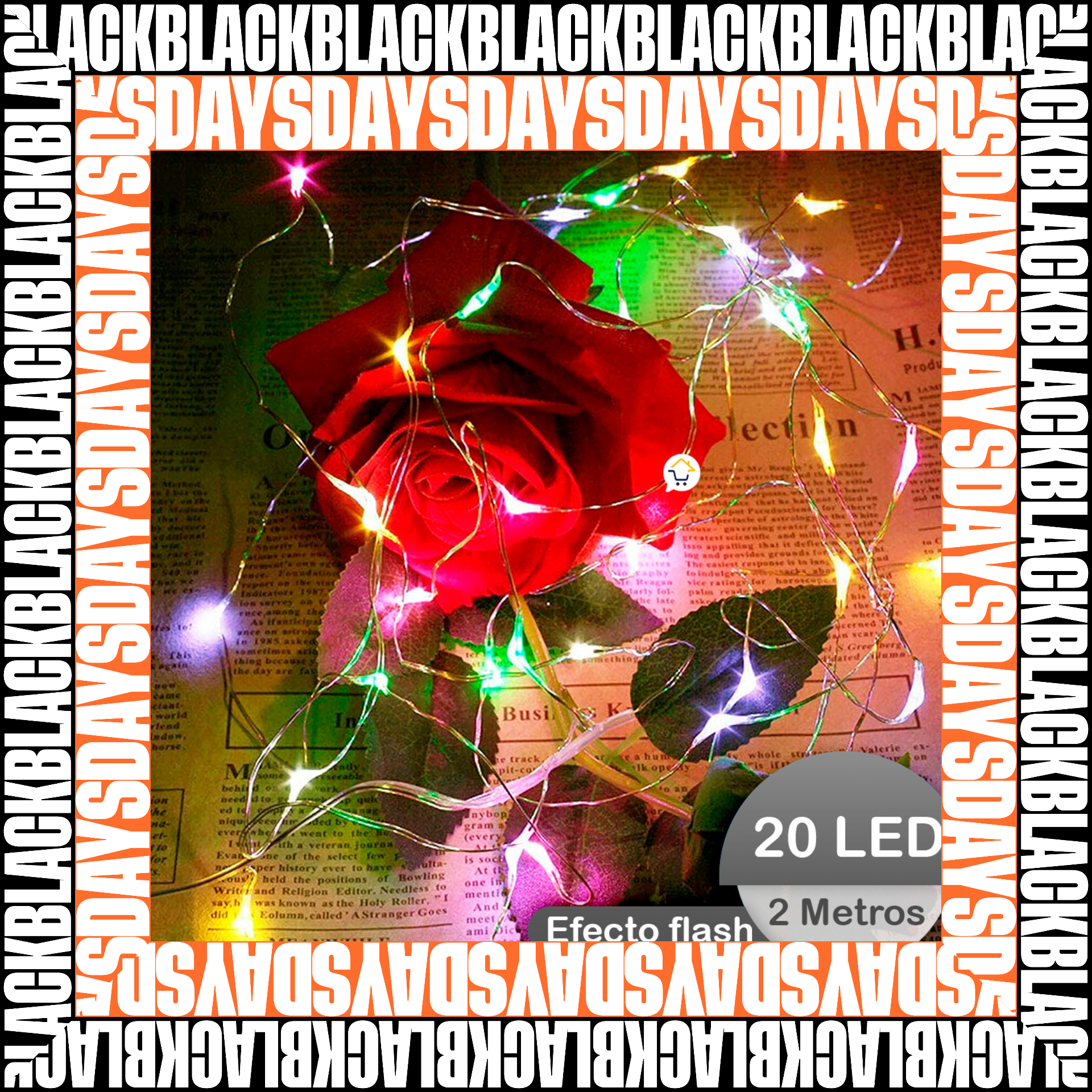 Luces Micro Led Flash TX20C Black Days