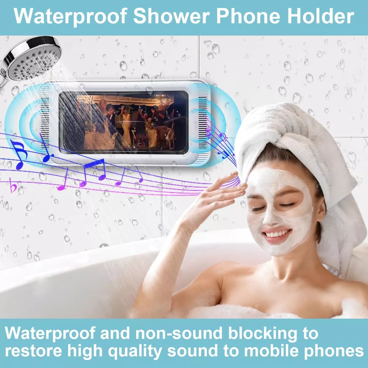 Miniatura 2 de Soporte Para Teléfono De Ducha, Impermea