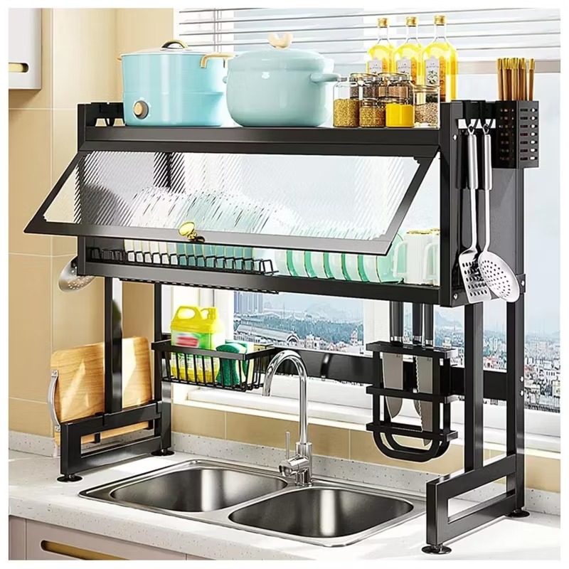 Escurridor Platos Loza Con Tapa De 65 CM