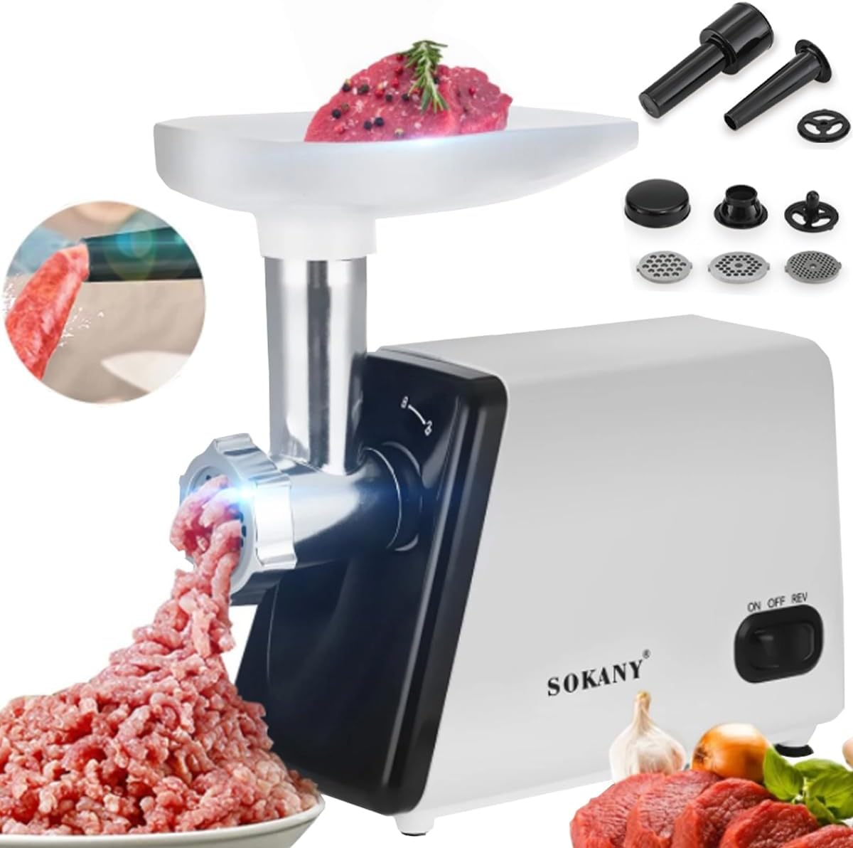 Miniatura 2 de Molino De Carne Electrico Sokany