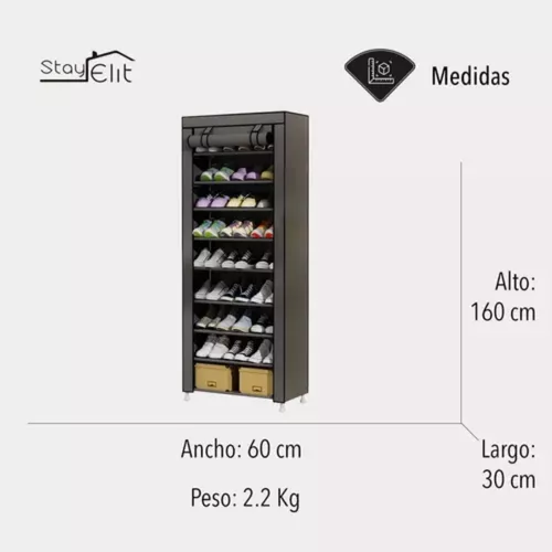 Miniatura 1 de Combo zapatero NEGRO/armario GRIS 106