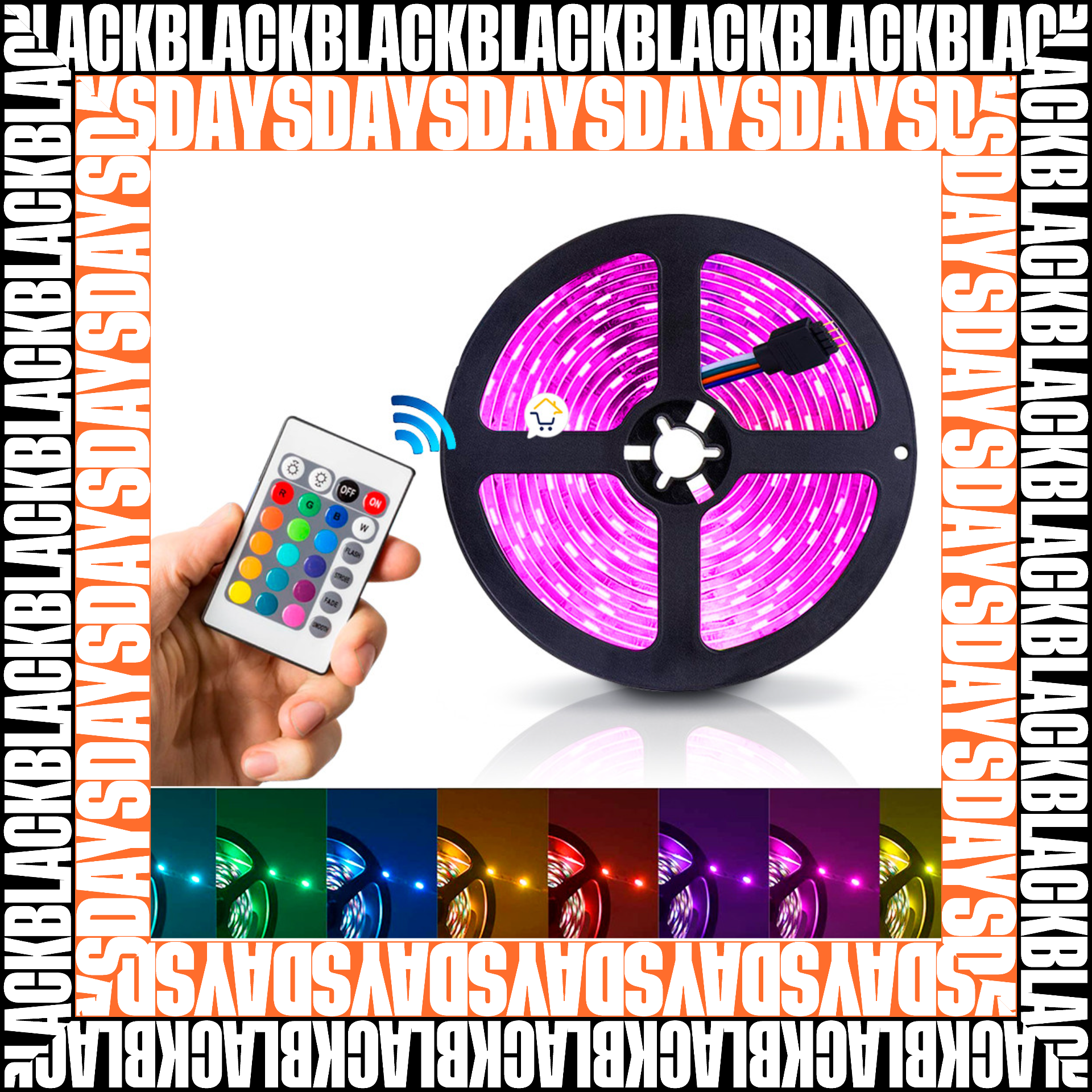 Cinta Led 5M Navidad SM2D6050 Black Days