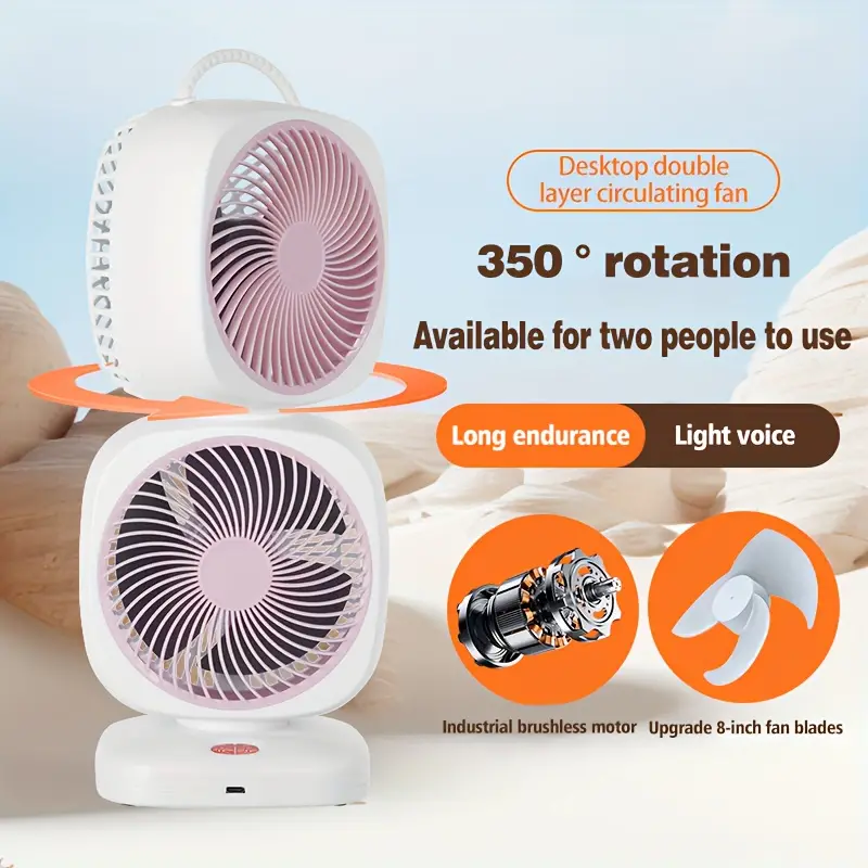 Ventilado Inalambrico de doble cabeza