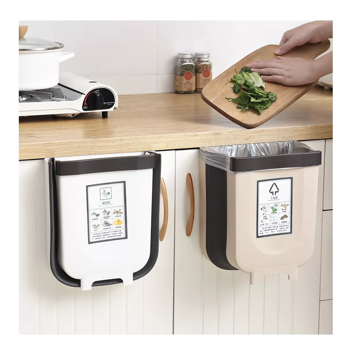 Miniatura 3 de Basurero Cocina Plegable Colgante