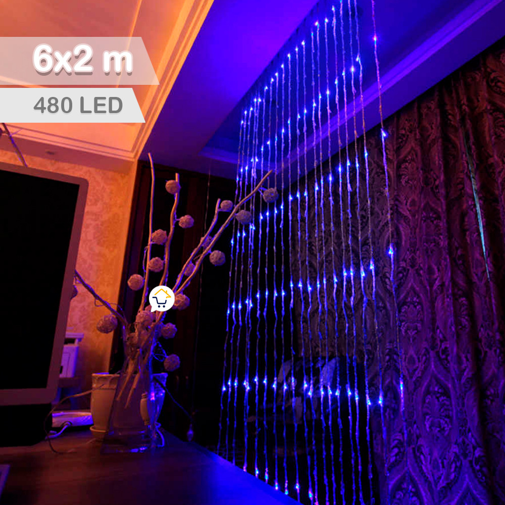 Luz Cascada 6X2 Metros 480LED