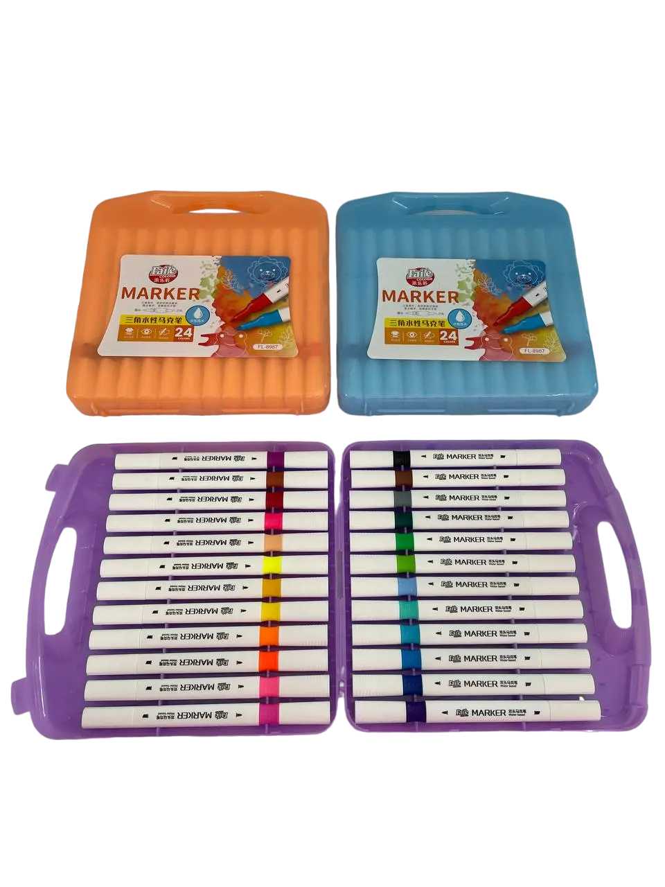 Miniatura 2 de Marcadores doble punta x24 FL8987-24