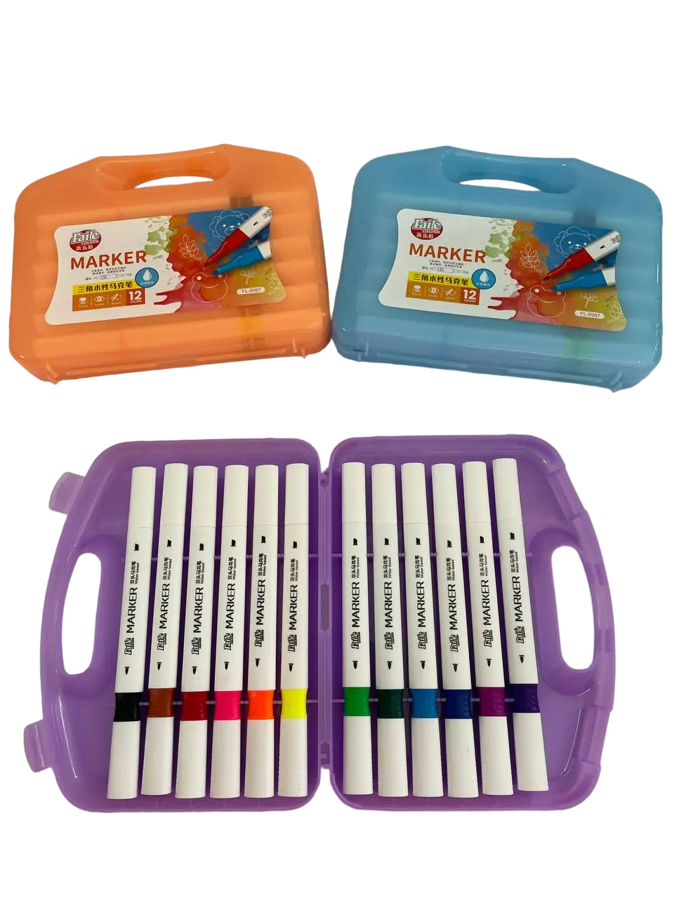 Miniatura 2 de MARCADORES DOBLE PUNTA x 12 FL8987-12