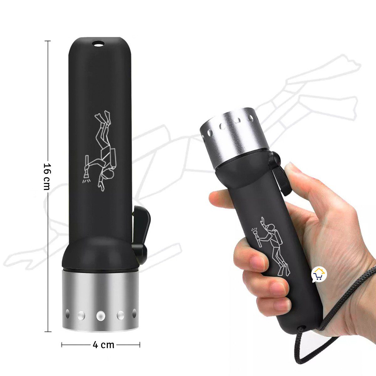 Miniatura 2 de Linterna Acuatica Buceo Sumergible 5108