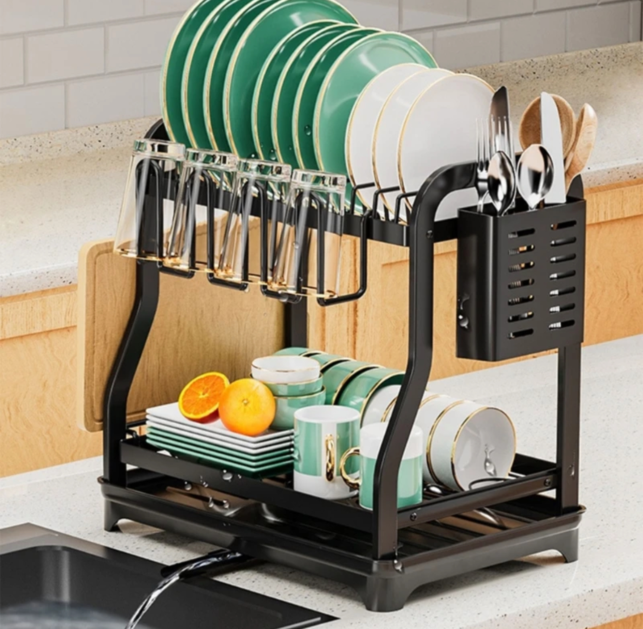 Miniatura 5 de ESCURRIDOR PLATOS 2 NIVELES AHORRADOR