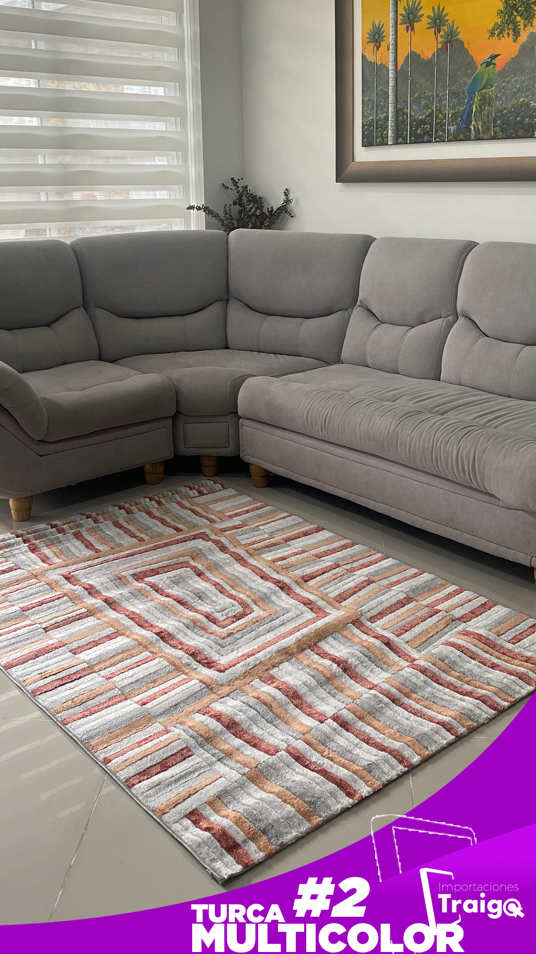 ALFOMBRA TURCA MULTICOLO 1,20 MTR X 1,70