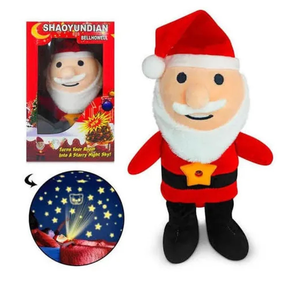 Miniatura 3 de Peluche con Proyección de Luz Papá Noel