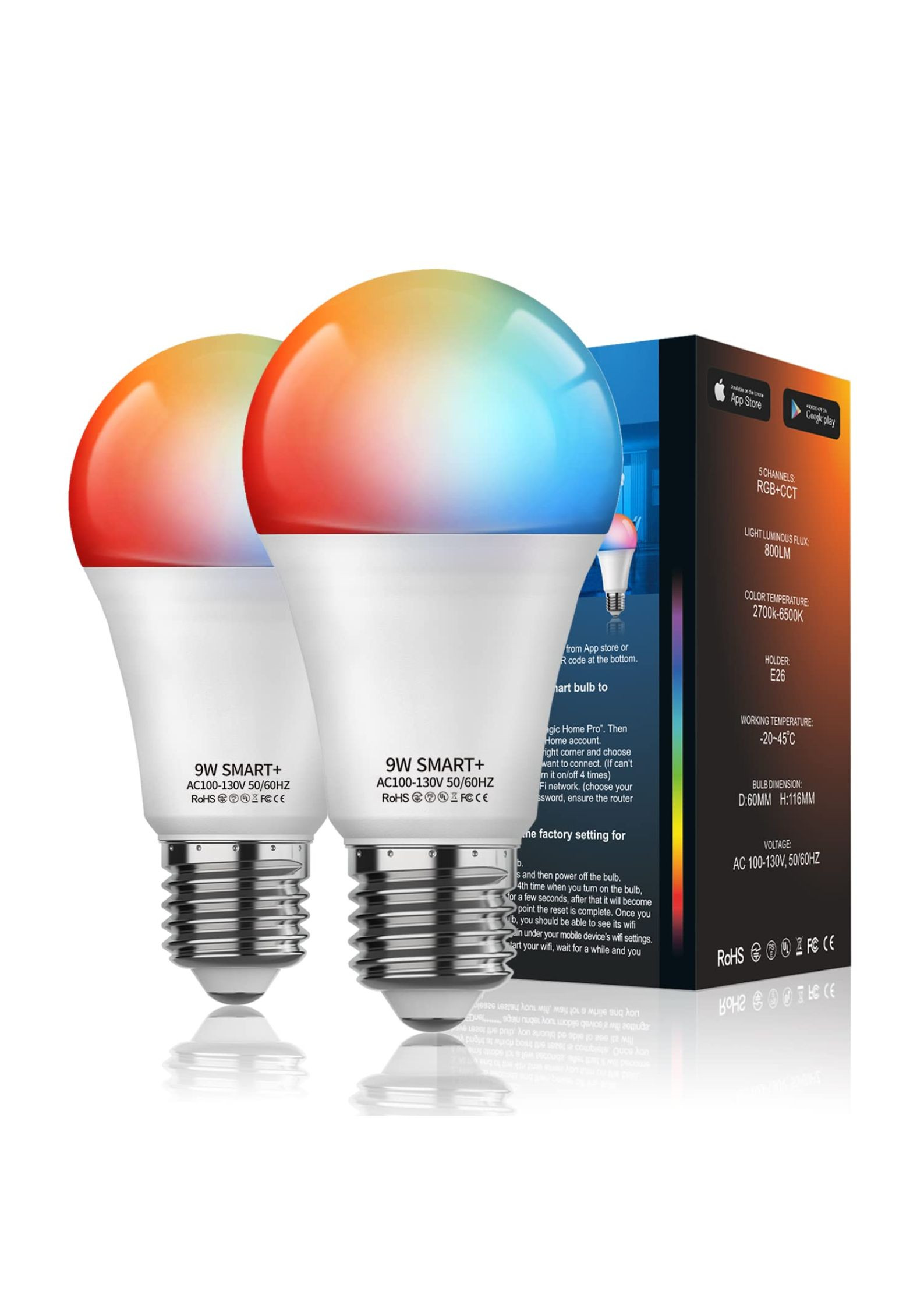 Miniatura 3 de Bombillo Led-RGB WiFi (Inteligente) 11cm