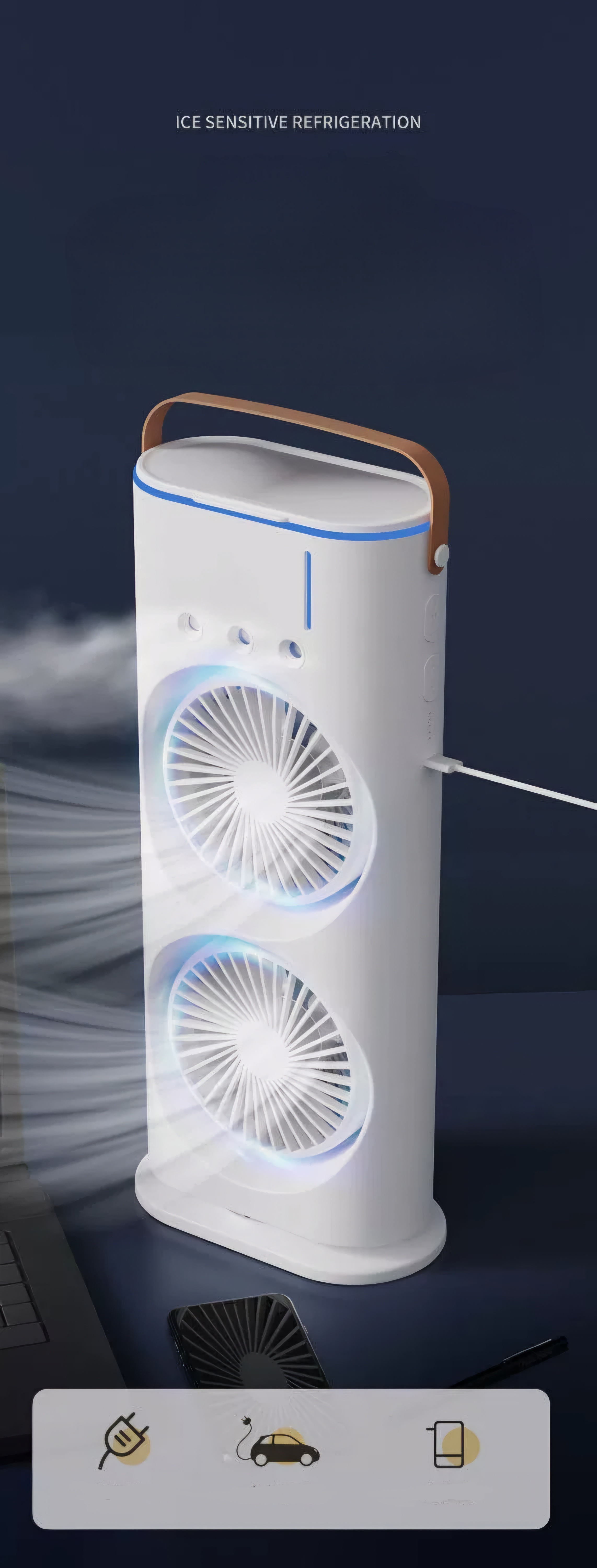 Miniatura 4 de VENTILADOR DOBLE CON ROTACIÓN