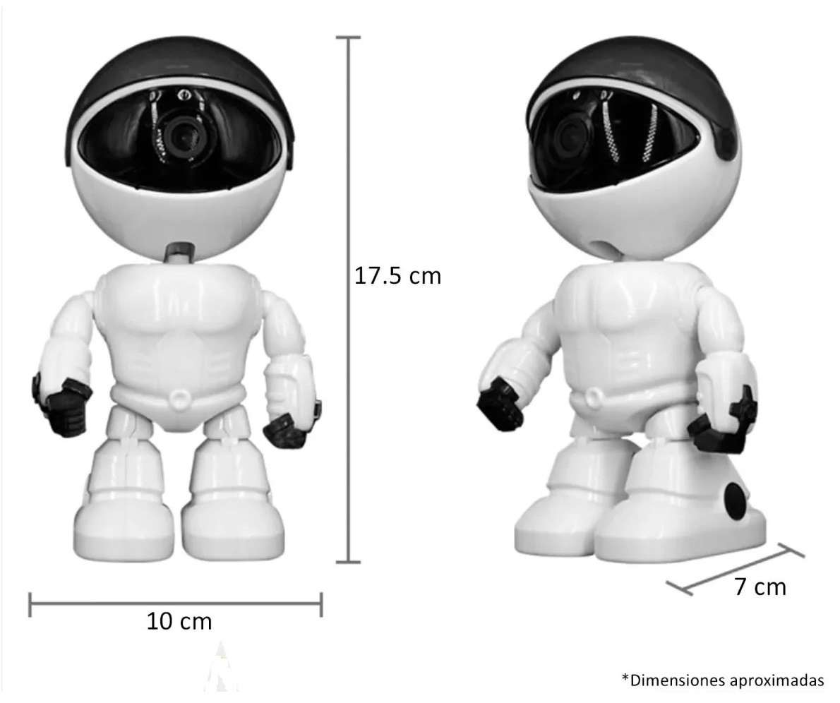 Miniatura 4 de Cámara Ip Forma De Robot Visión Nocturna