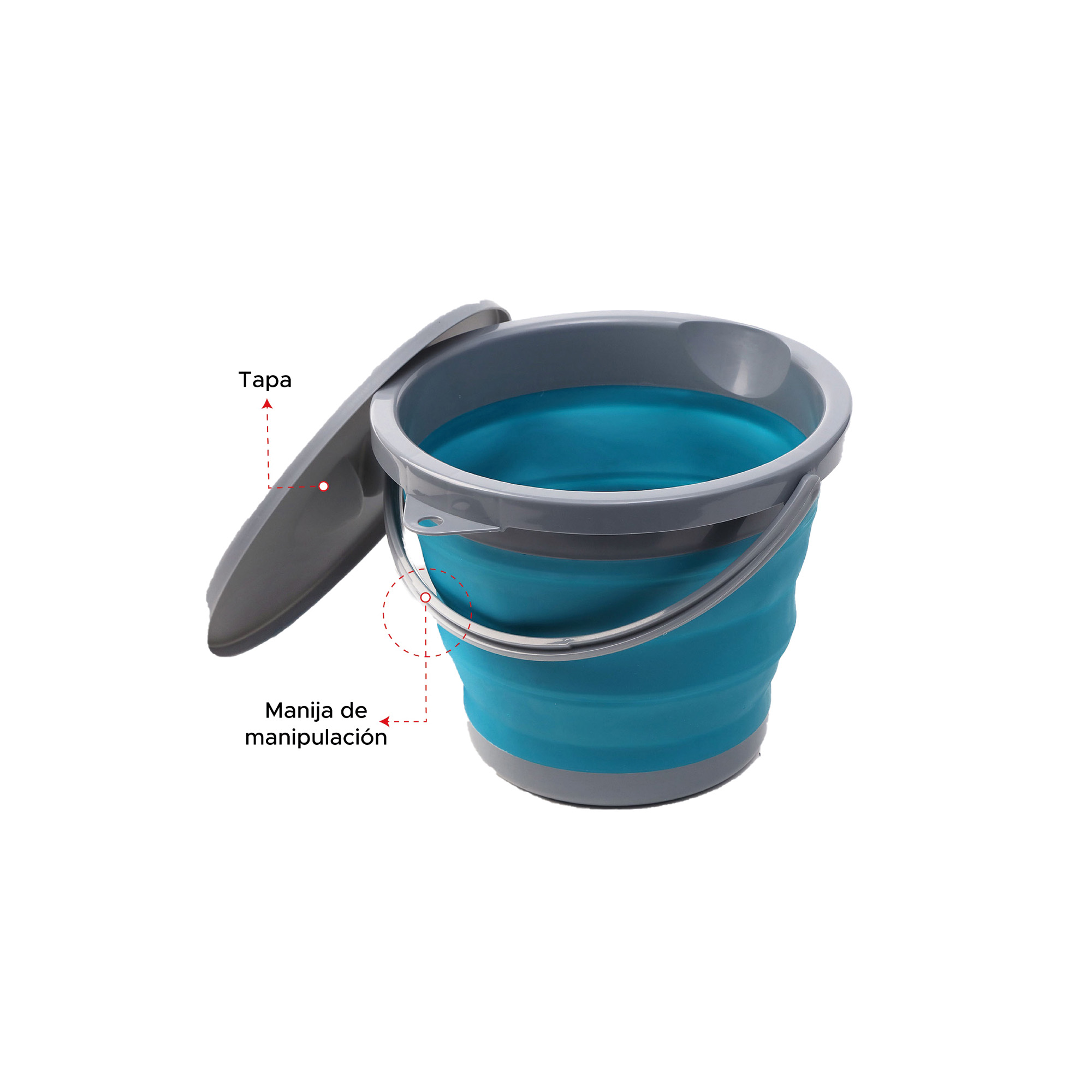 Miniatura 4 de Balde plegable 5 litros