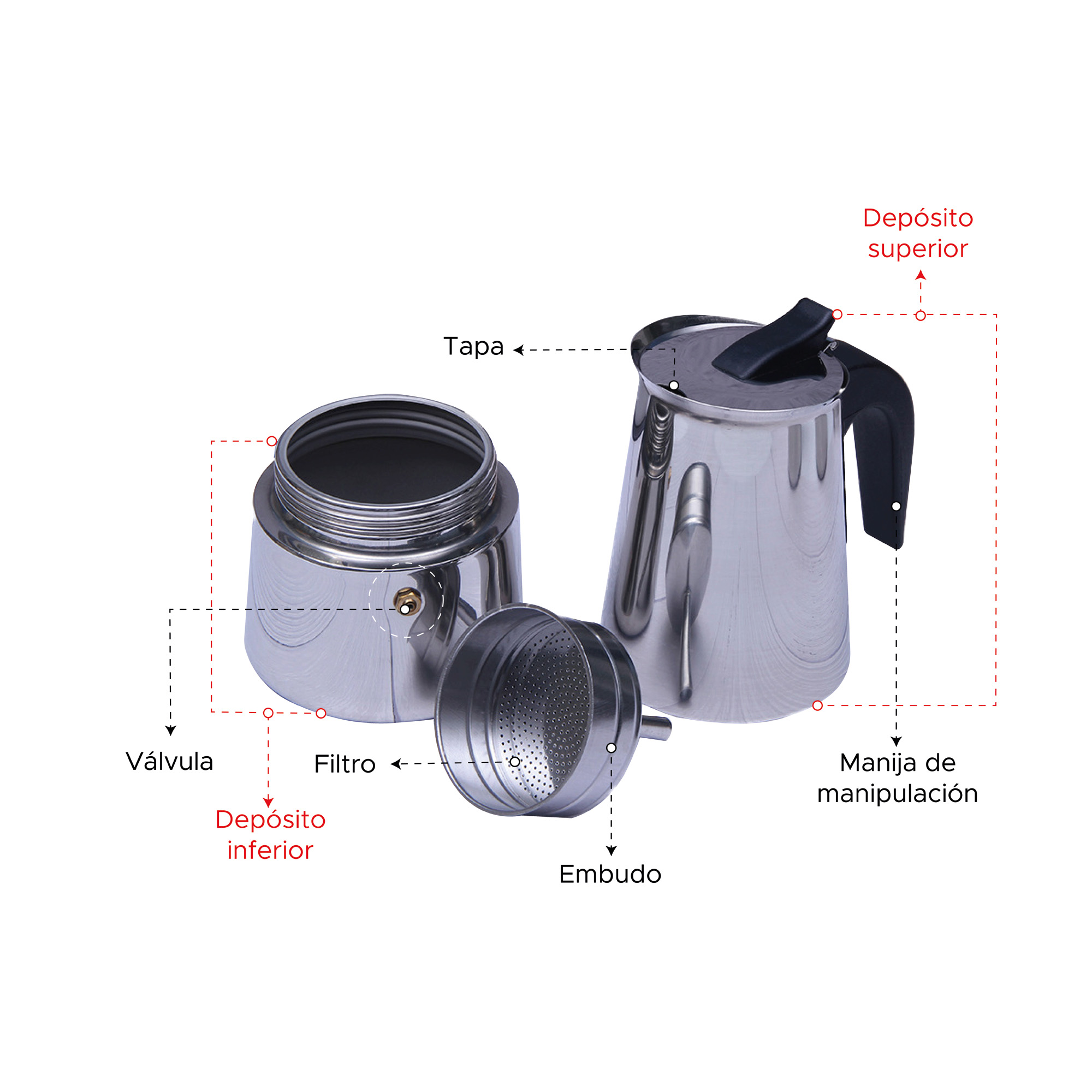 Miniatura 3 de Cafetera tipo italiana 300 ml