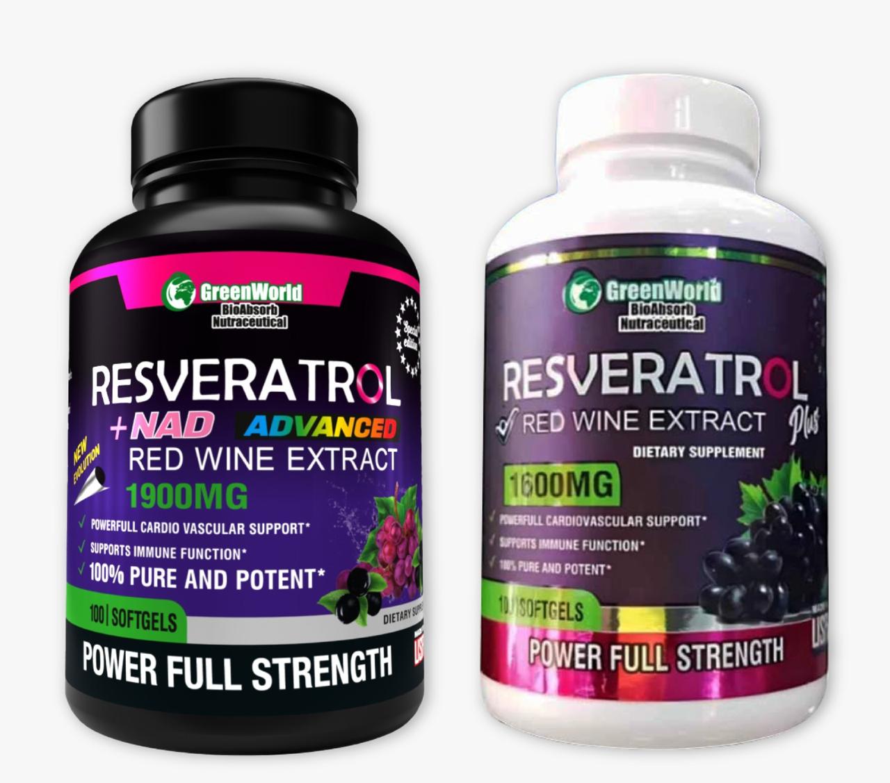 NAD Y RESVERATROL GREEN WORD COMBO