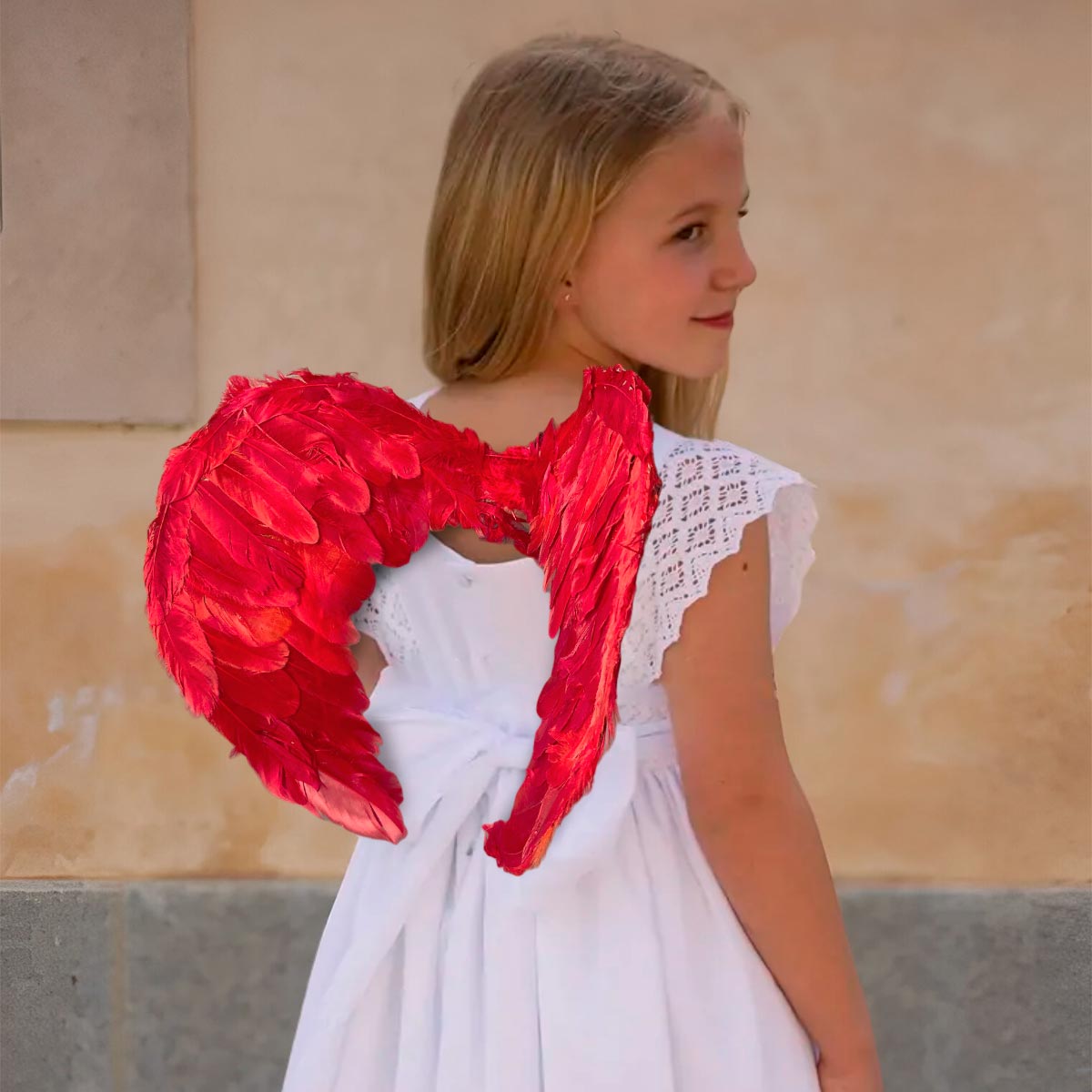 Alas Angel Medianas Rojo AF-482RO