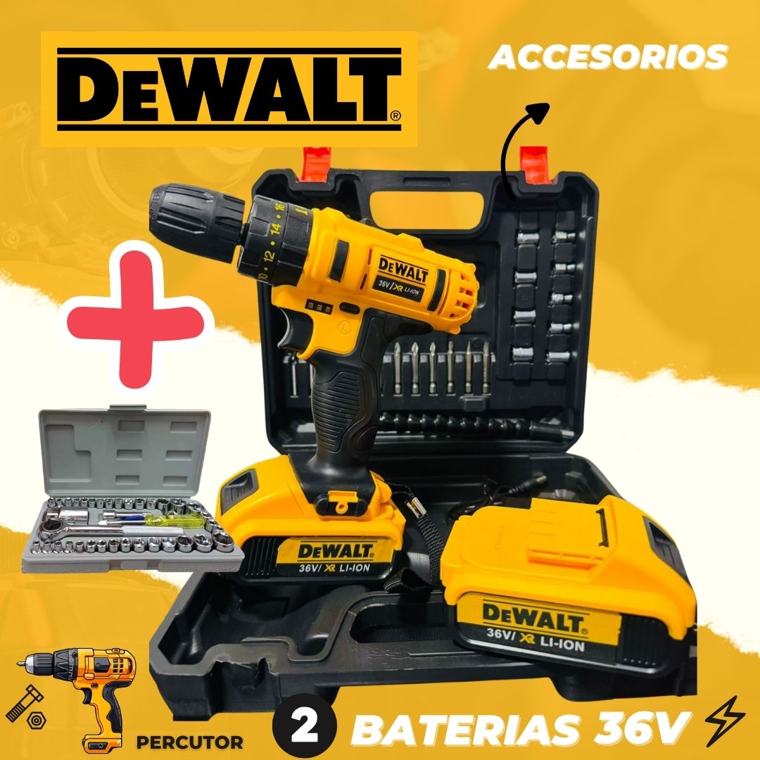 Taladro 36v Dewalt Percutor +  Raches