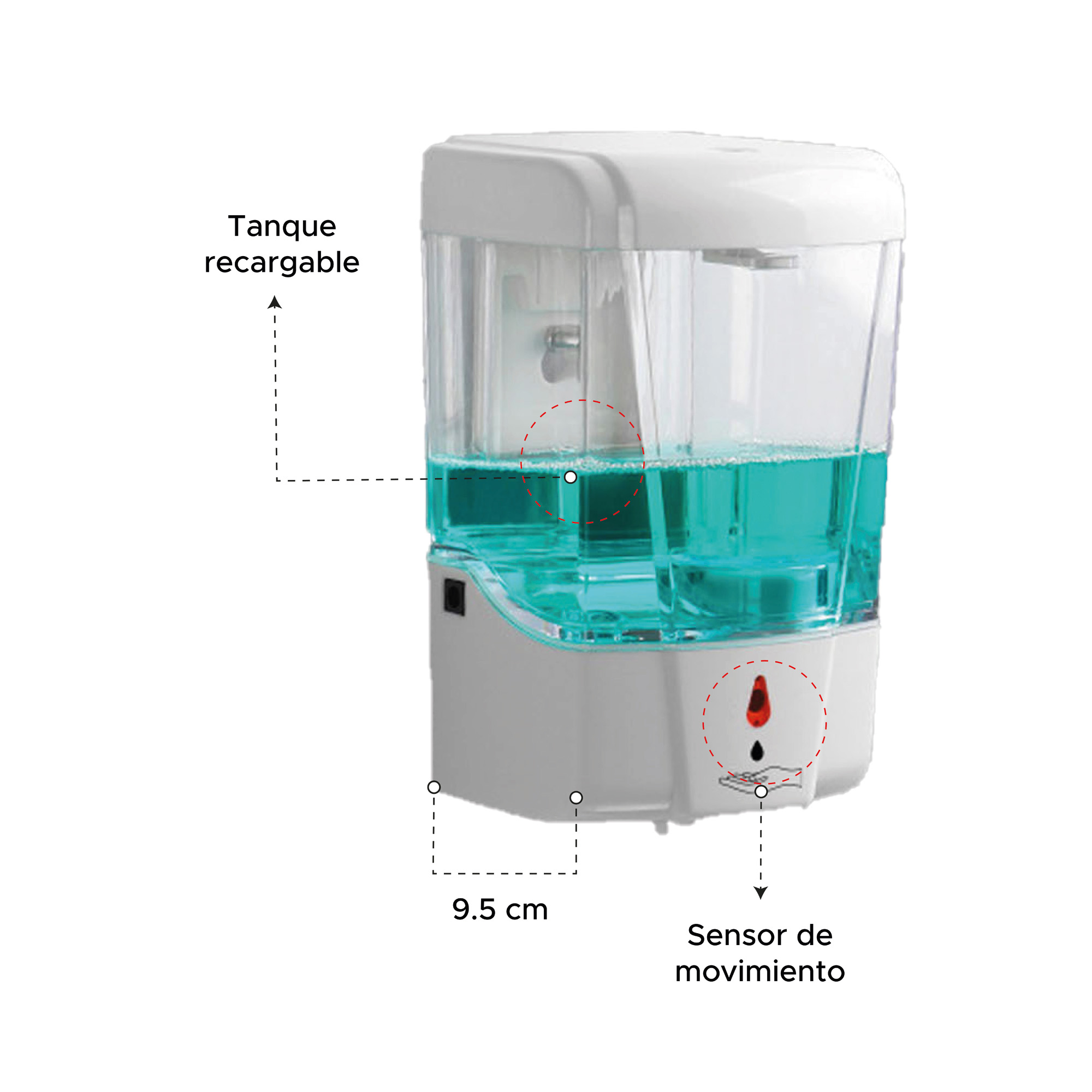 Miniatura 5 de Dispensador de jabón líquido automático