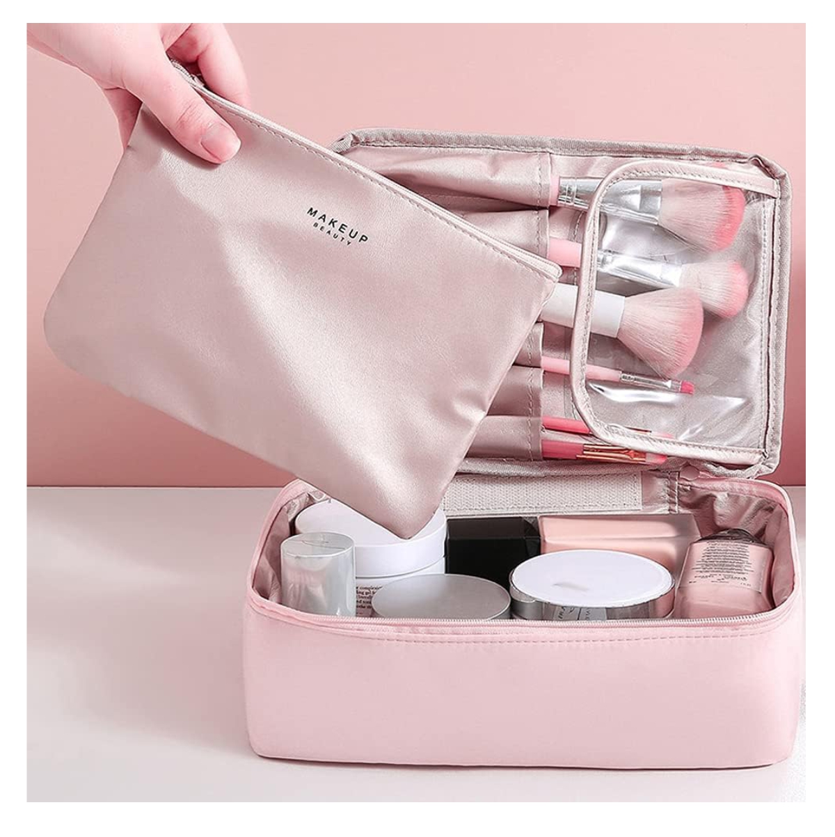 Cosmetiquera Viaje Bolso Maquillaje 2en1