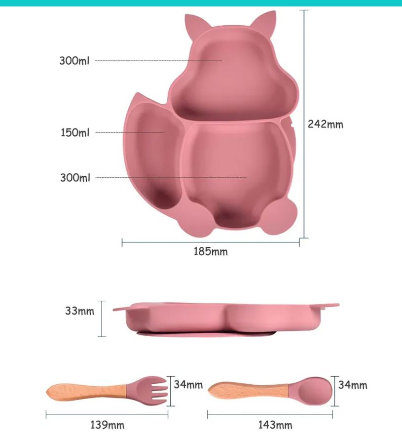 Set vajilla silicon bebe x 7