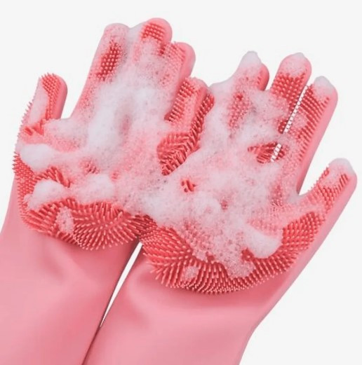 Guante Esponja Lava Loza En Silicona