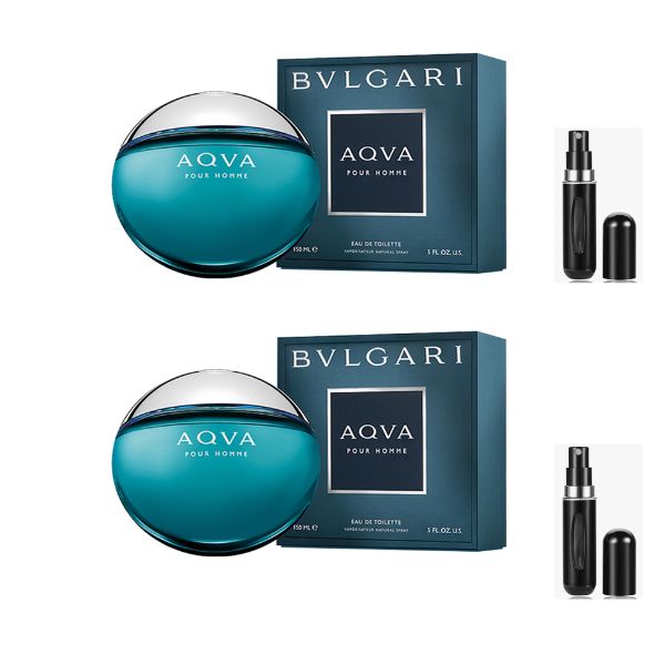 2 UNID BVLGARI AQUA+ 2 PERFUMEROS