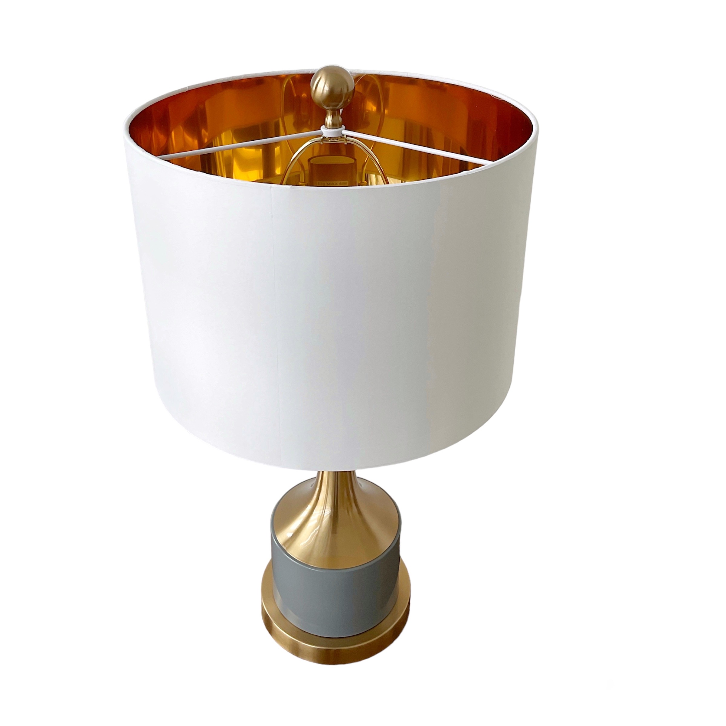 Lámpara De Mesa Ovelia Moderna En Blanco | Metal Regulable Con Bombilla E27 | Estilo Nórdico Para Salón O Dormitorio