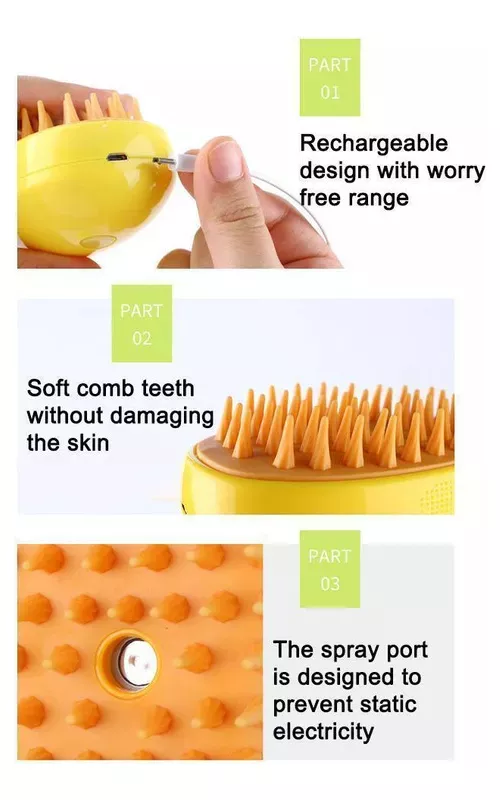 🧡 Cepillo para Mascota Pet Brush: Cuidado y Amor para tu Peludo 🐾 2