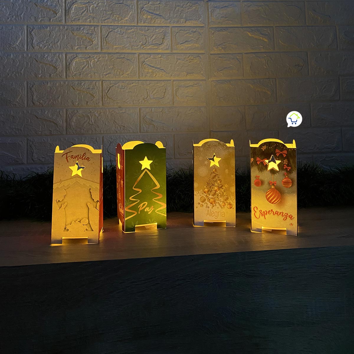 Miniatura 2 de Faroles Navidad X10 Velas Farol NVX10