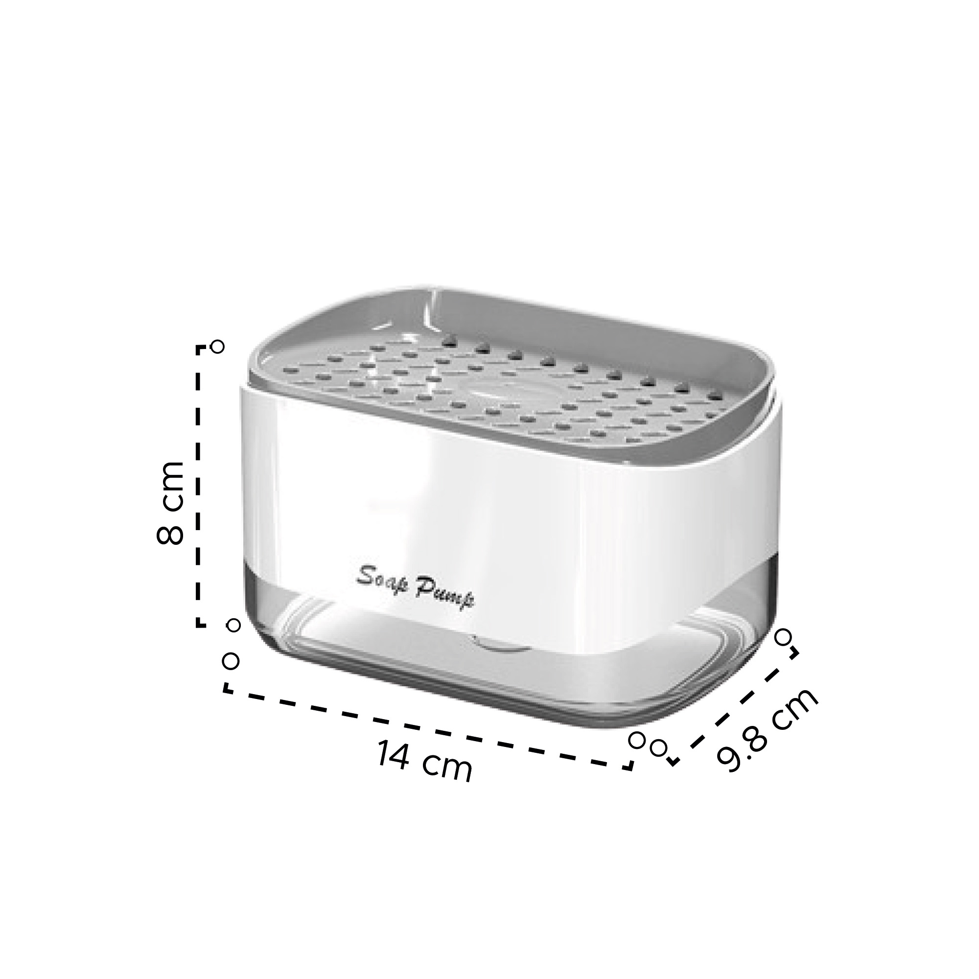 Miniatura 3 de Dispensador de jabón lavaloza blanco