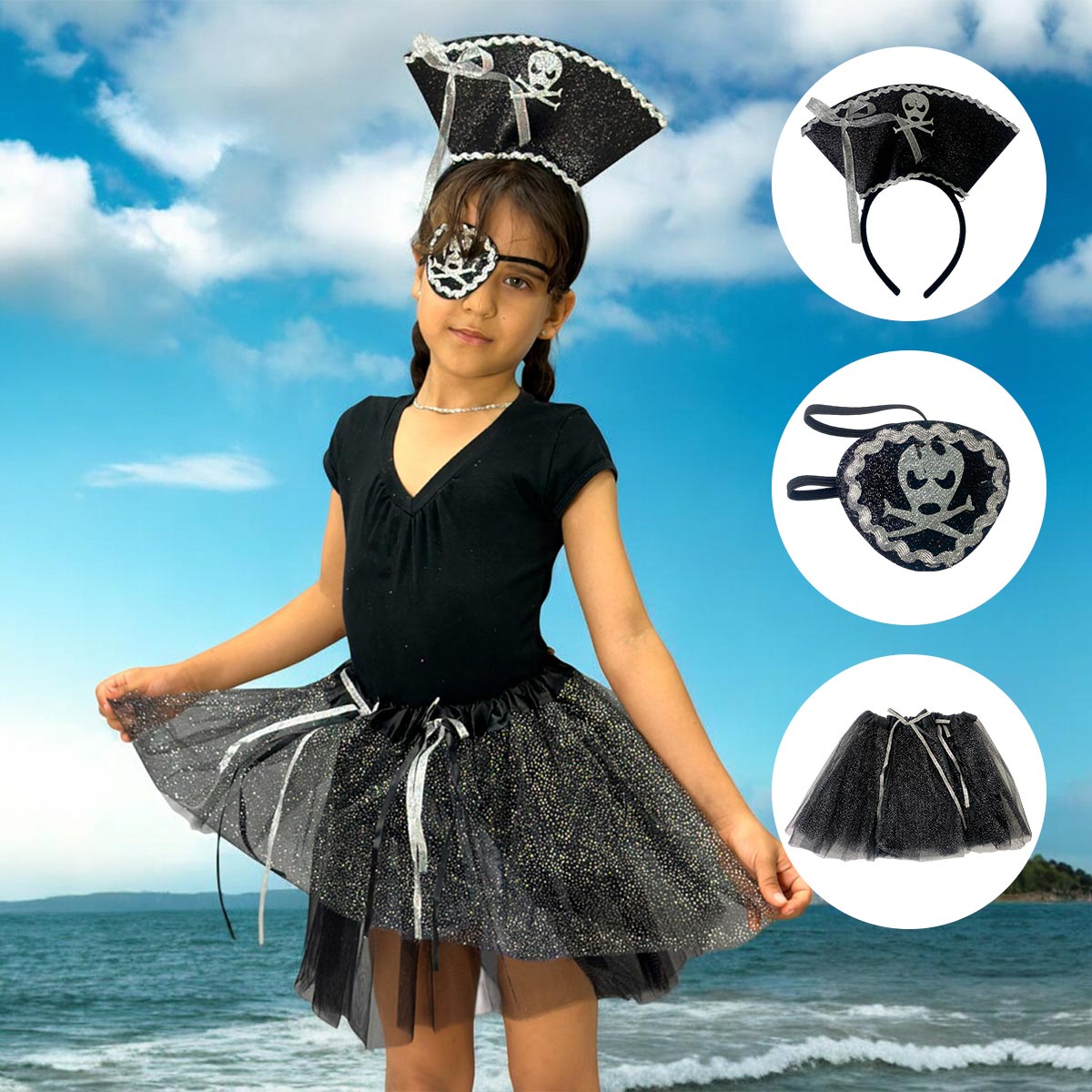Disfraz Pirata Negro Infantil OF-1506