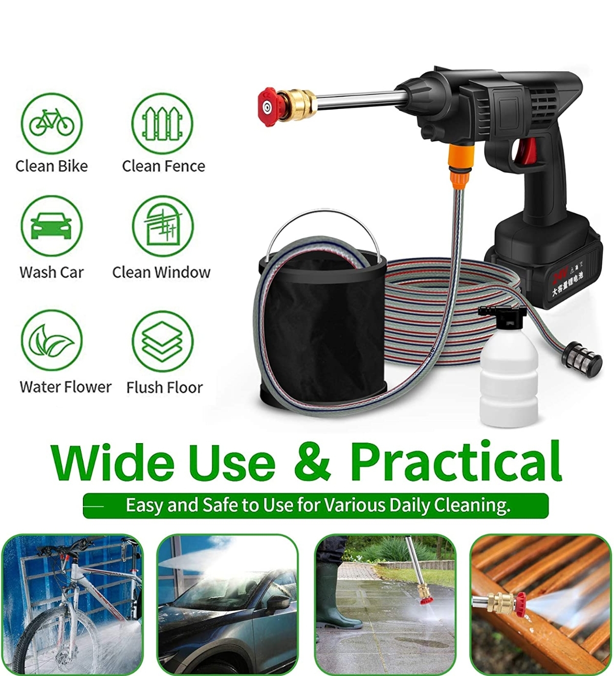 Miniatura 6 de Hidrolavadora inalámbrica hidrojet portá