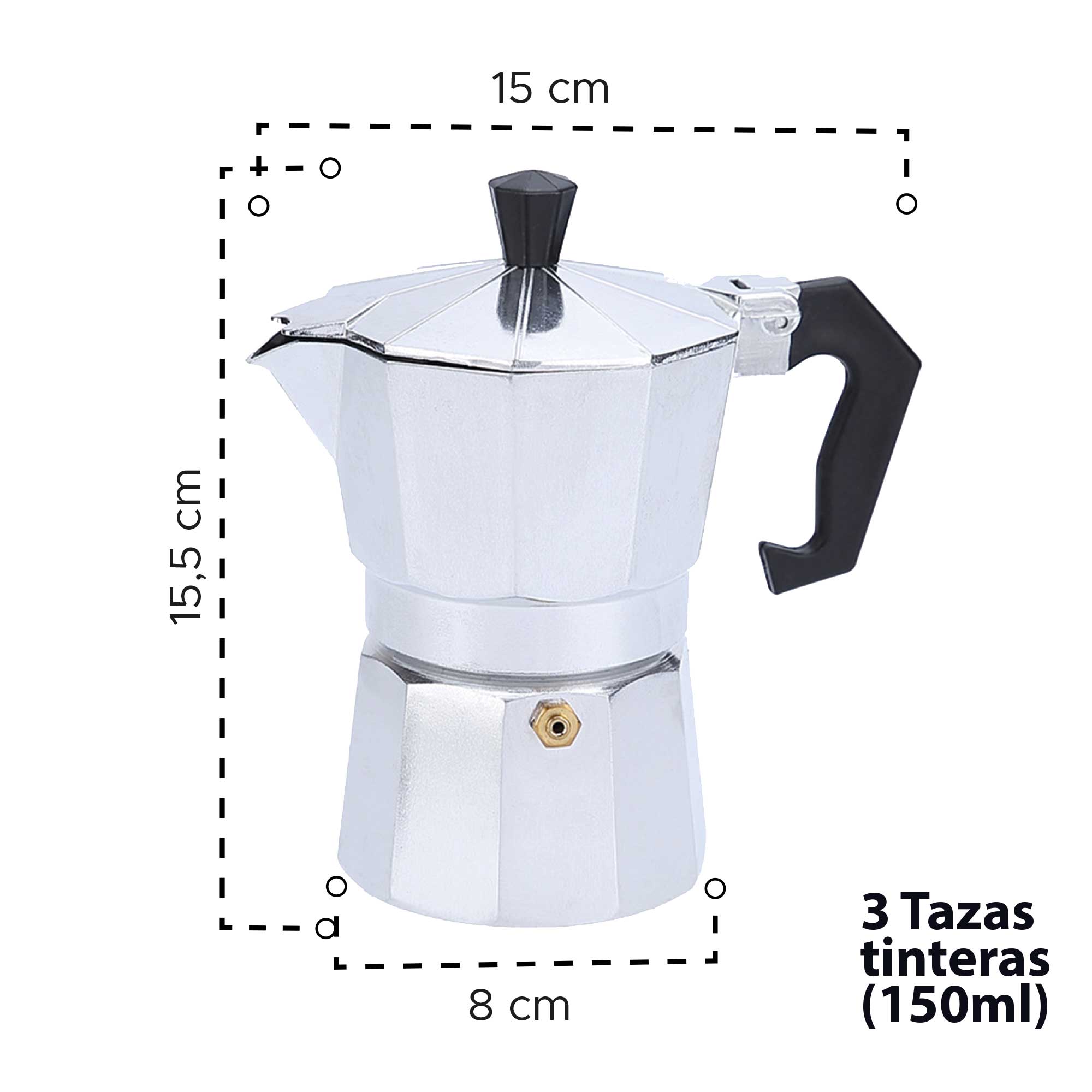 Miniatura 4 de Cafetera moka 3 tazas - 150 ml