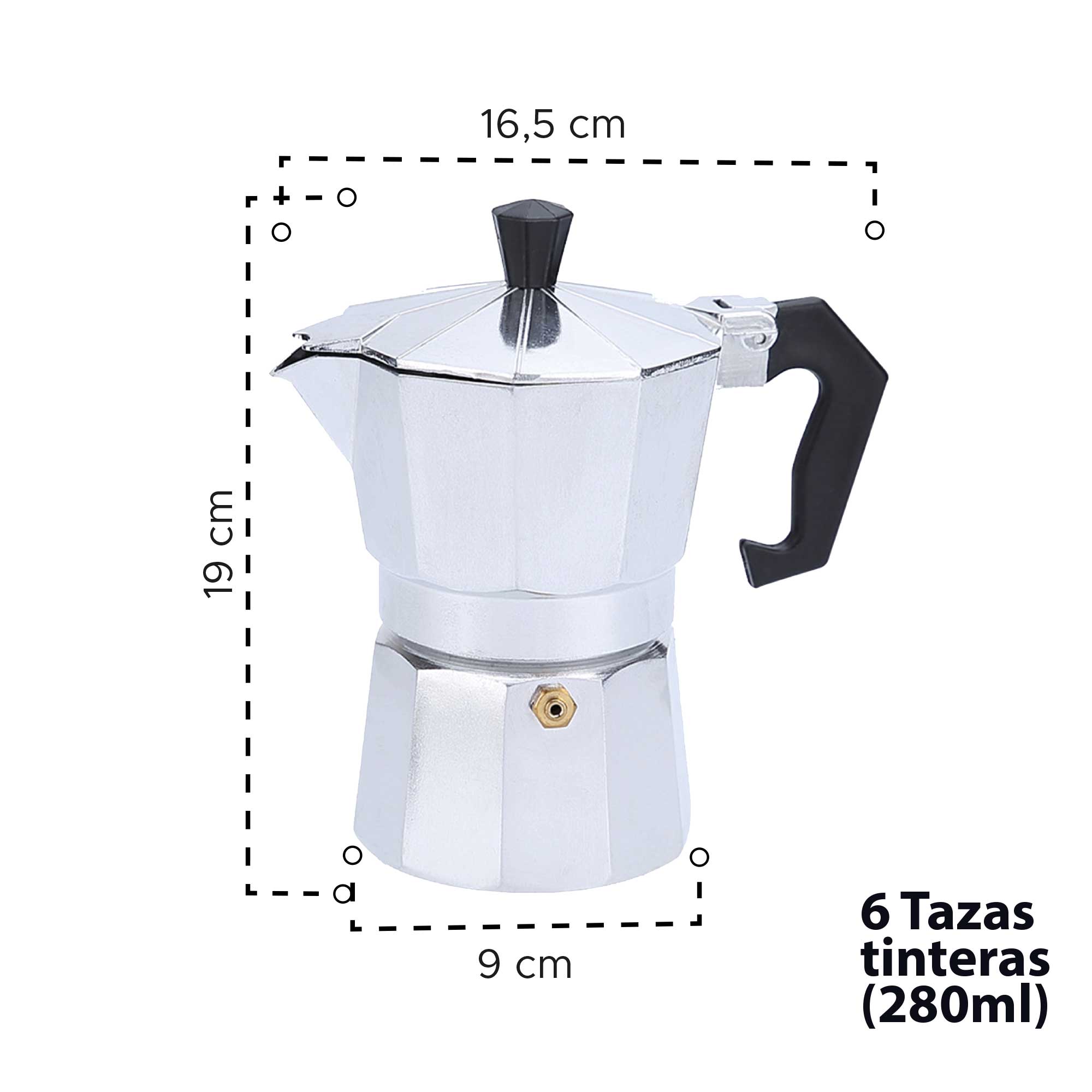 Miniatura 3 de Cafetera moka 6 tazas - 280 ml
