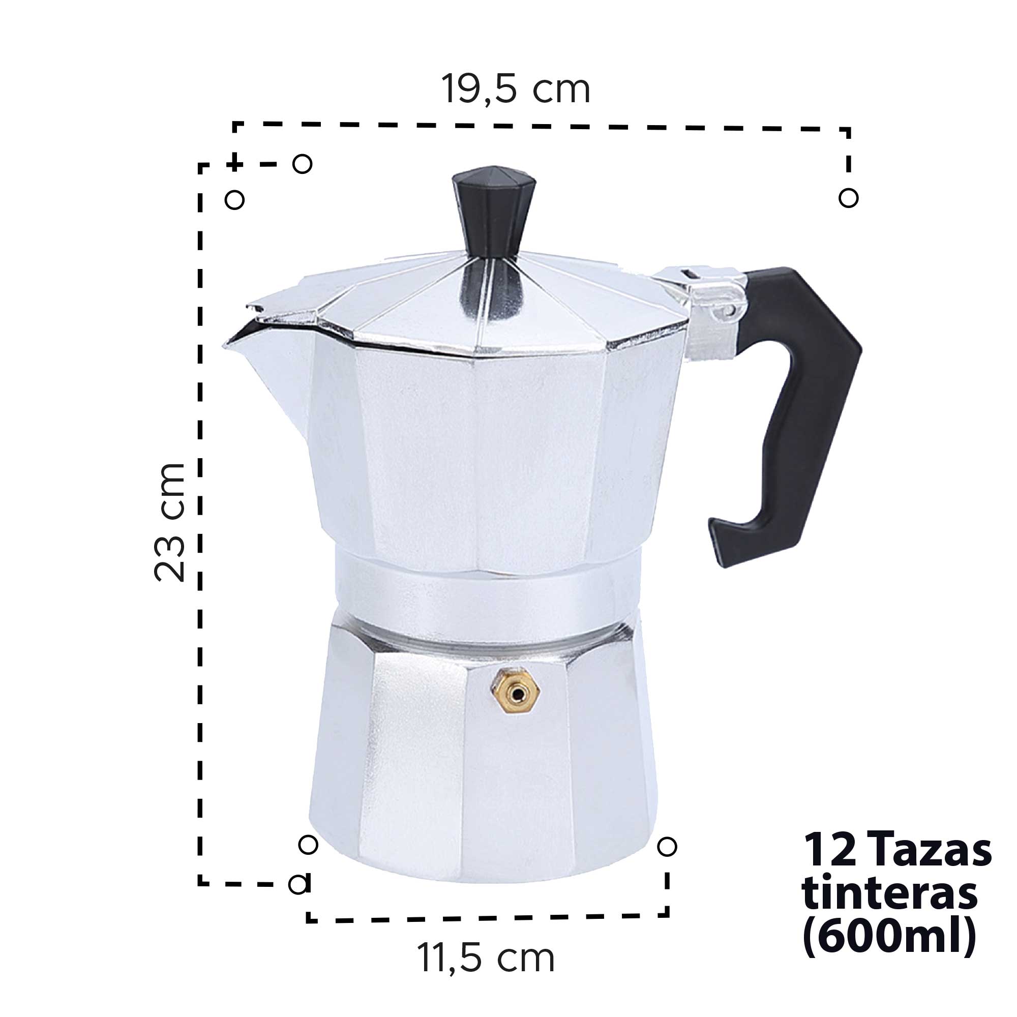 Miniatura 5 de Cafetera moka 12 tazas - 600 ml