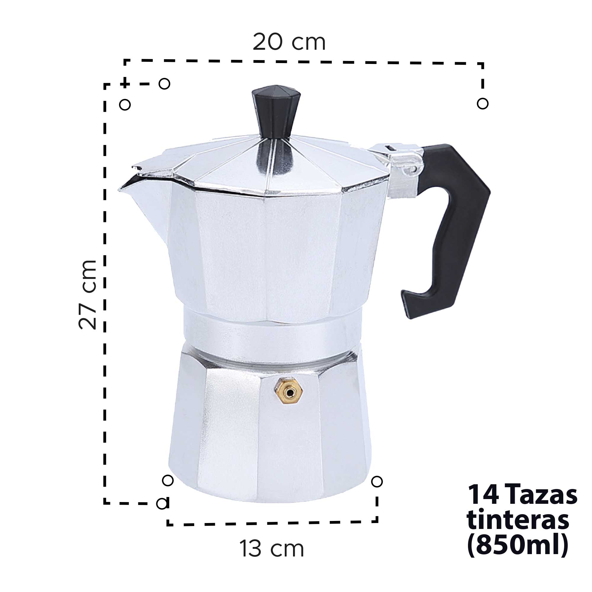 Miniatura 4 de Cafetera moka 14 tazas - 850 ml