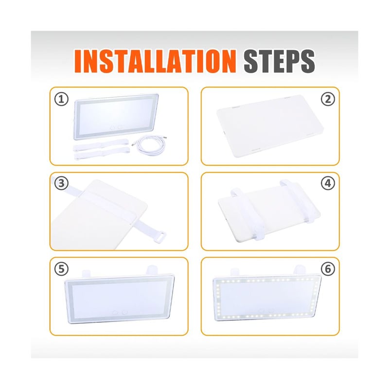 Espejo o tocador led para auto