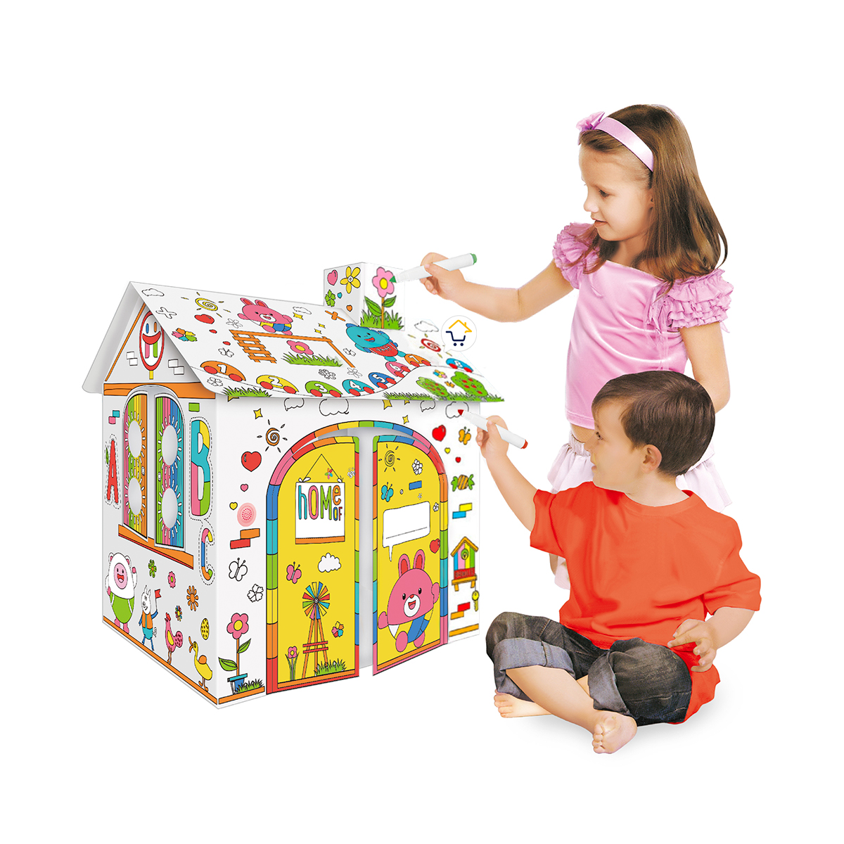 Miniatura 3 de Casa Armable Para Colorear Carton TENT1B