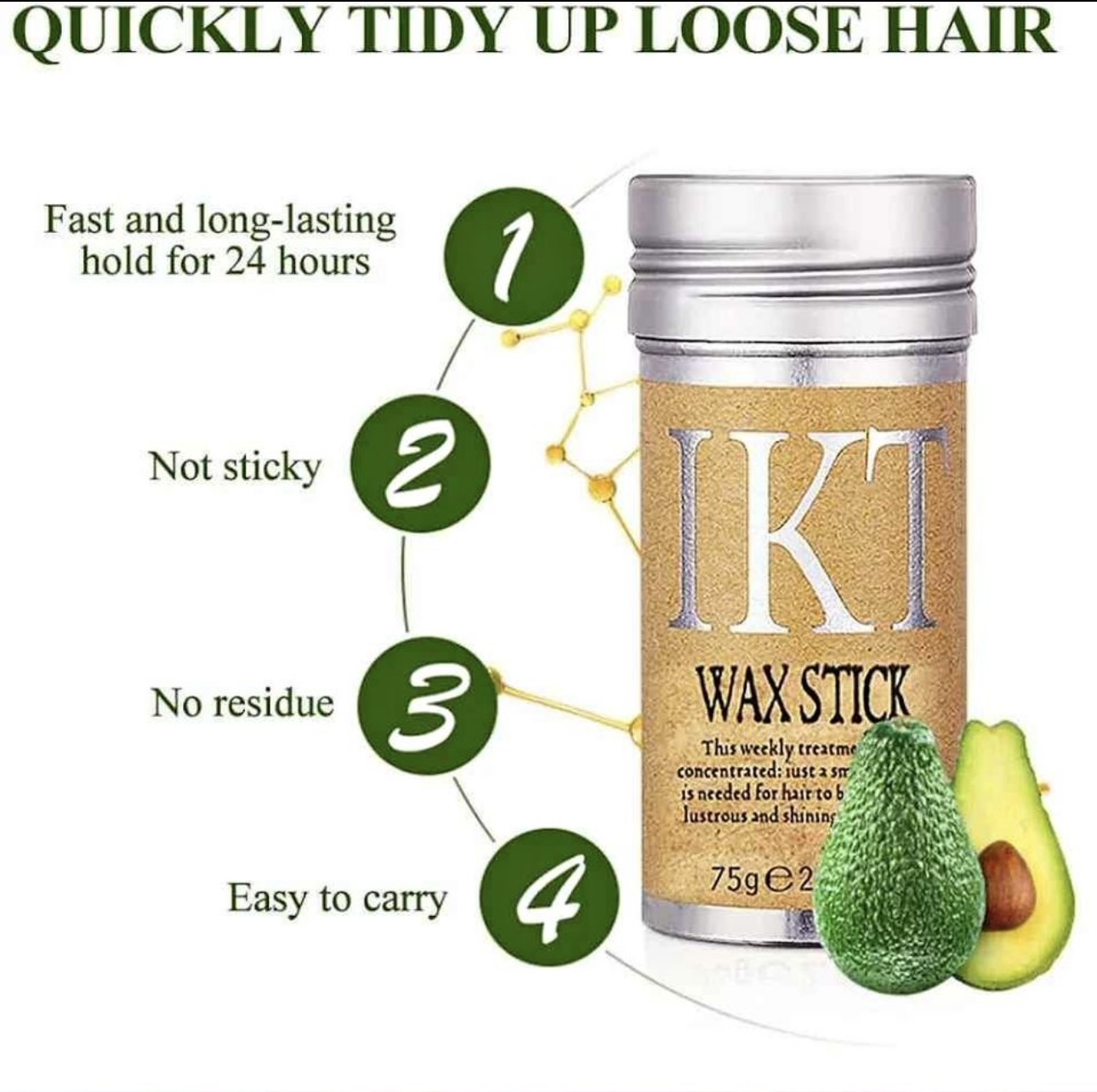 Miniatura 4 de BARRA DE CERA FIJADORA ANTI FRIZ IKT