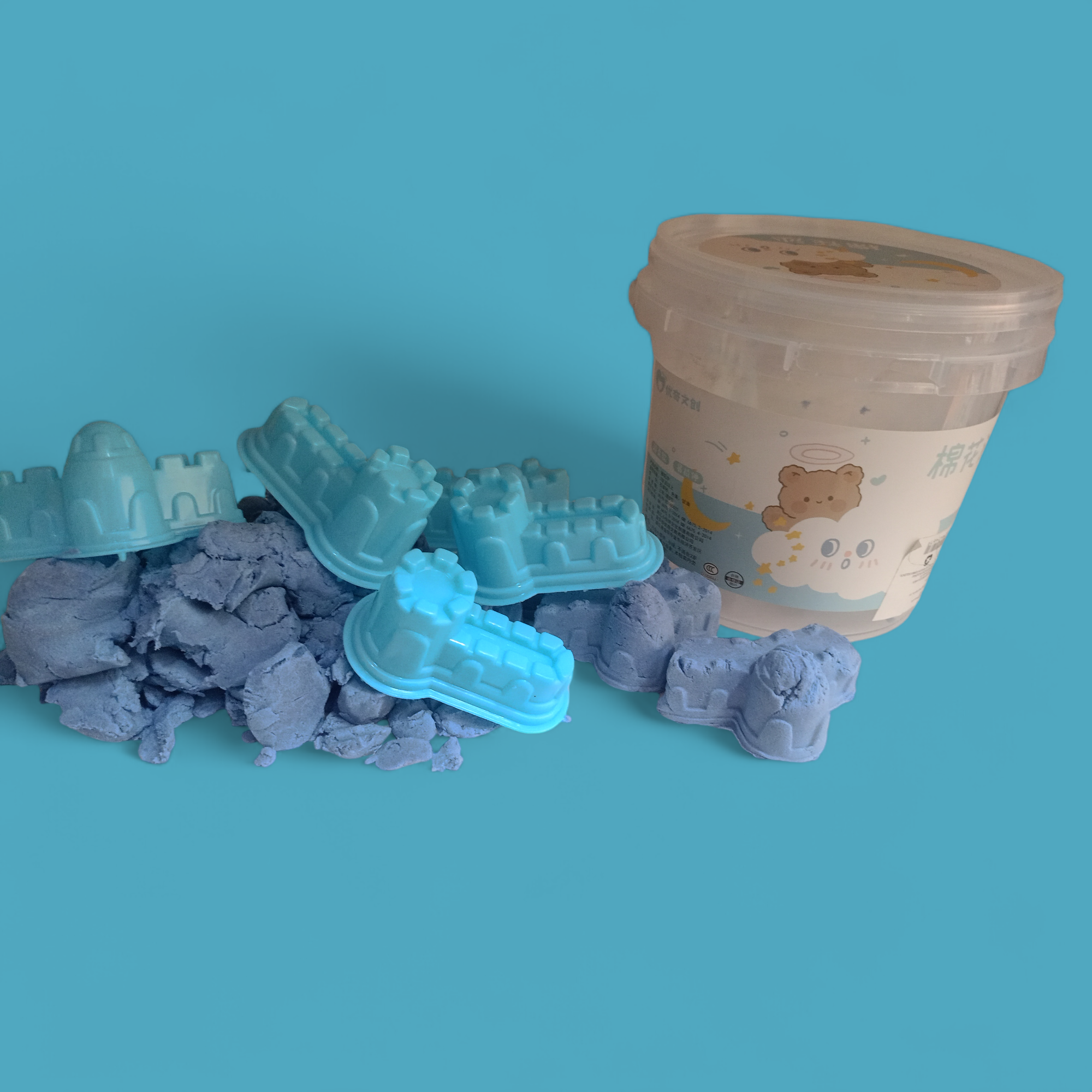 Miniatura 3 de Juego de arena cinética + balde y moldes