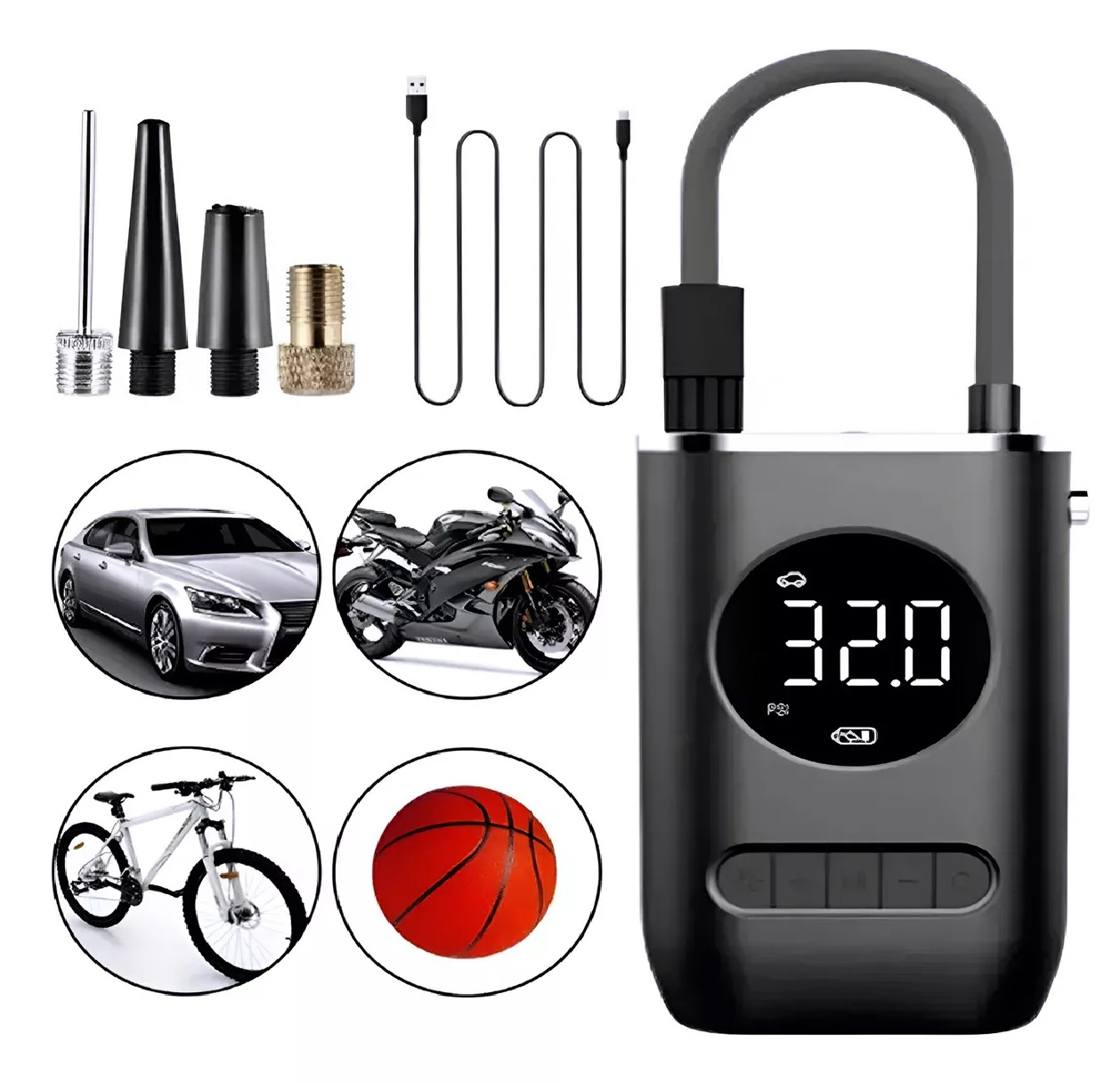 Miniatura 4 de Inflador De Llantas Portable Compresor