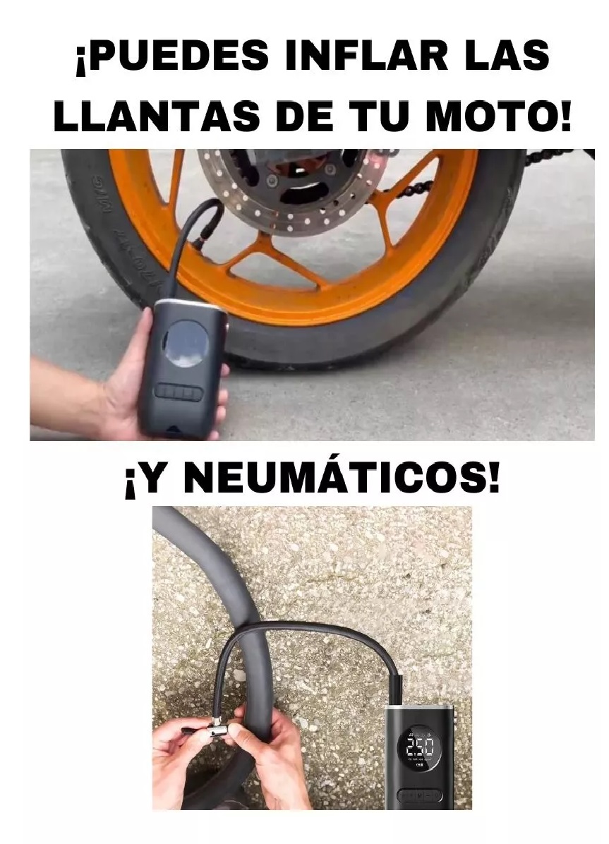 Miniatura 8 de Inflador De Llantas Portable Compresor