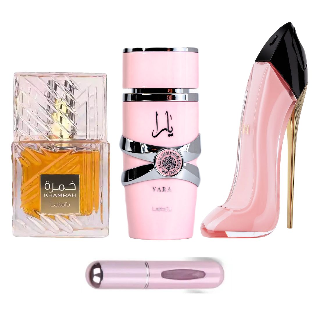 PERFUMES KHAMRAH+BLUSH+YARA+PERFUMERO