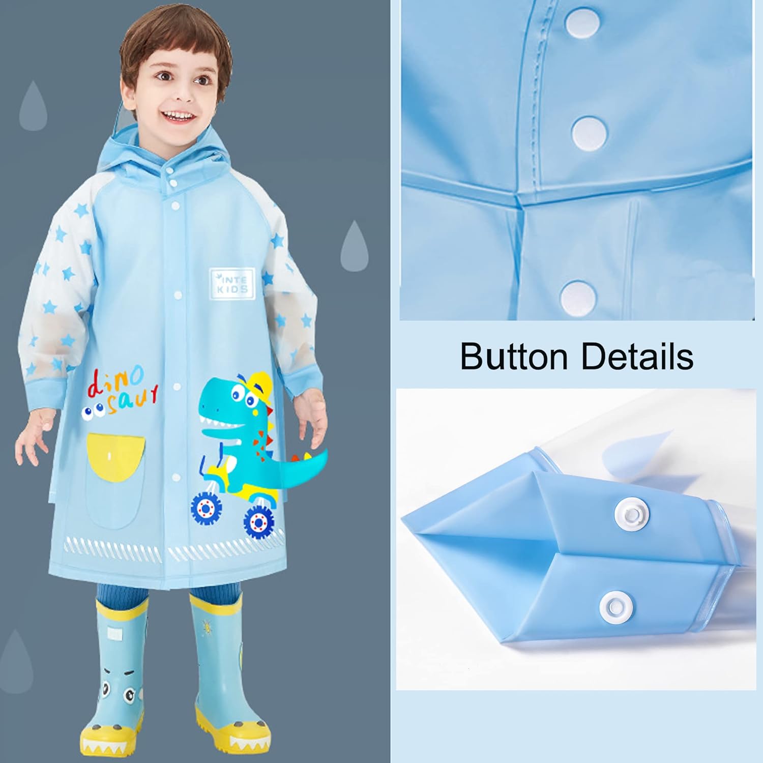 Chaqueta Carpa Impermeable Para Niños AMARILLA