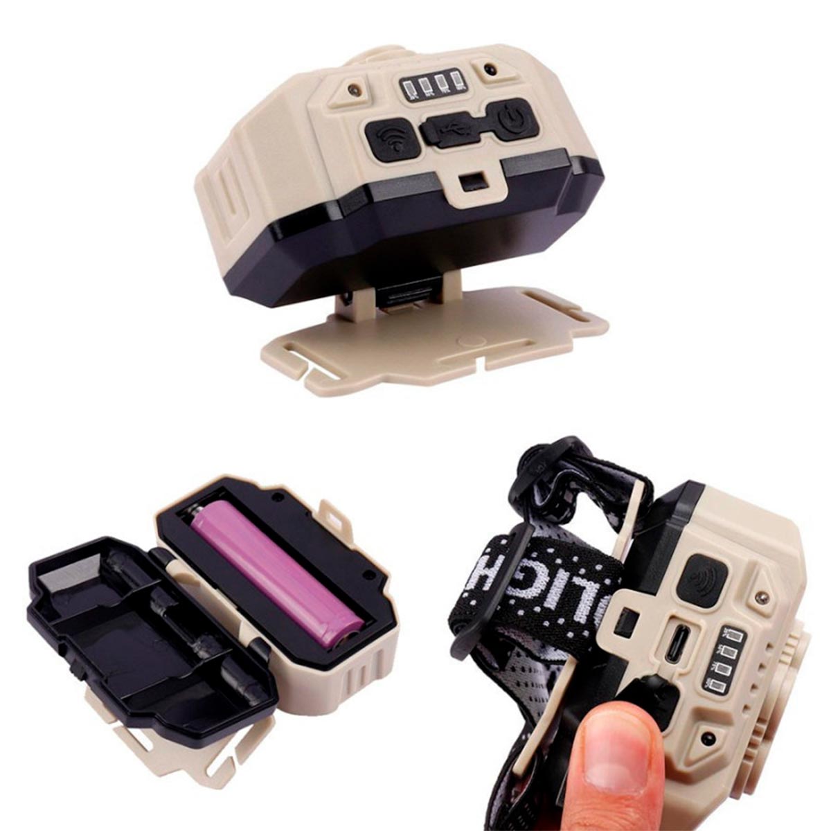 Miniatura 2 de Linterna Minera LED USB 6 Modos HX-815