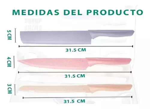 SET CUCHILLOS COLORES